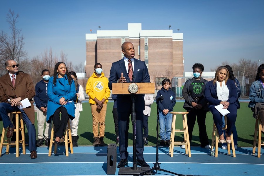 Mayor Eric Adams And Others Launch Of Summer Rising Enrollment Portal